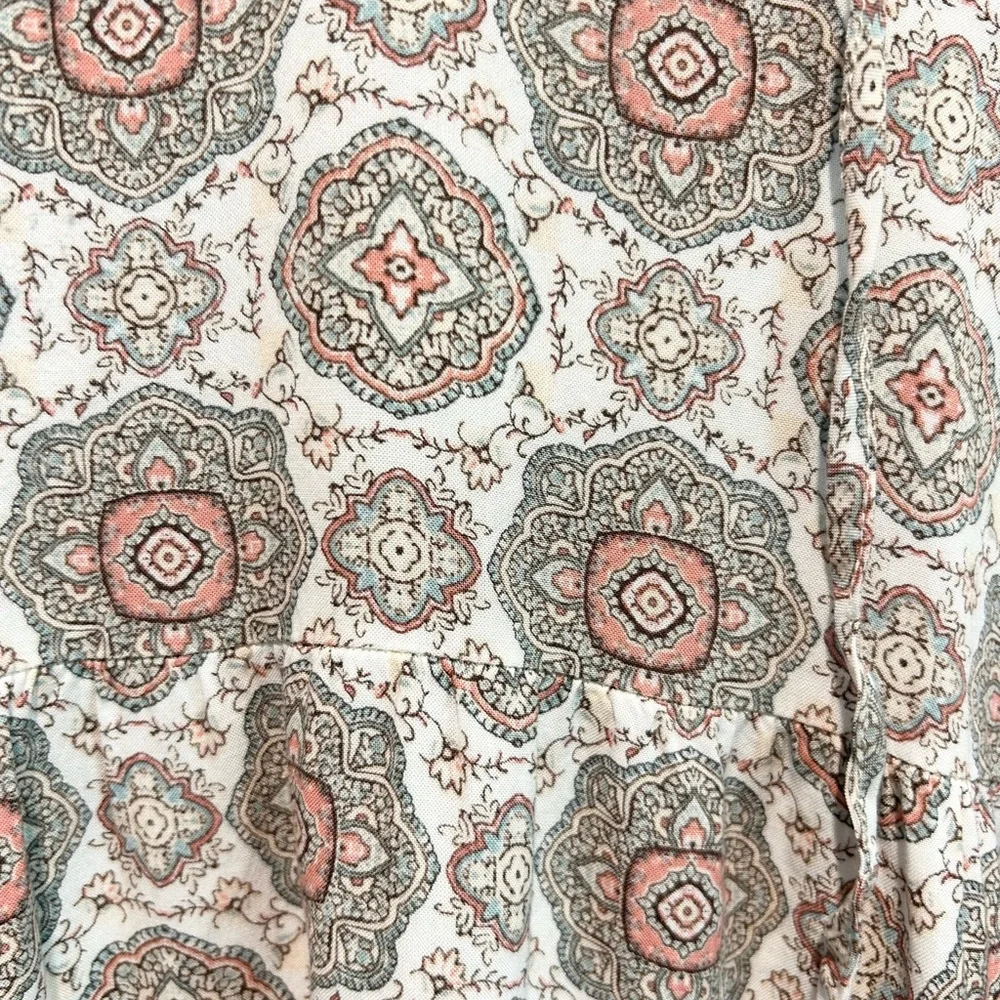 Blu Pepper Boho Midi Dress Paisley Medallion Cottagecore Spring M - Picture 3 of 7